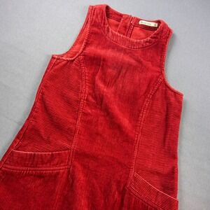 Marine Layer Retro Western Corduroy Pinafore Dress XS Sleeveless Pocket A-Line